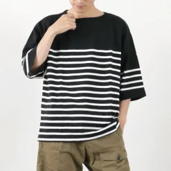 TIEASY T-Shirts^/ HDCS Big Katanuki Boat Neck T-Shirt