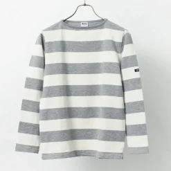 TIEASY T-Shirts^/ HDCS Boat neck wide stripe basque shirt