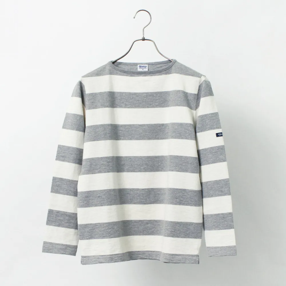 TIEASY T-Shirts^/ HDCS Boat neck wide stripe basque shirt