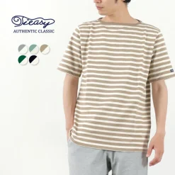 TIEASY T-Shirts^/ HDCS Boatneck Short Sleeve Striped Basque Shirt