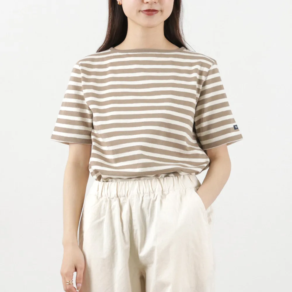 TIEASY T-Shirts^/ HDCS Boatneck Short Sleeve Striped Basque Shirt