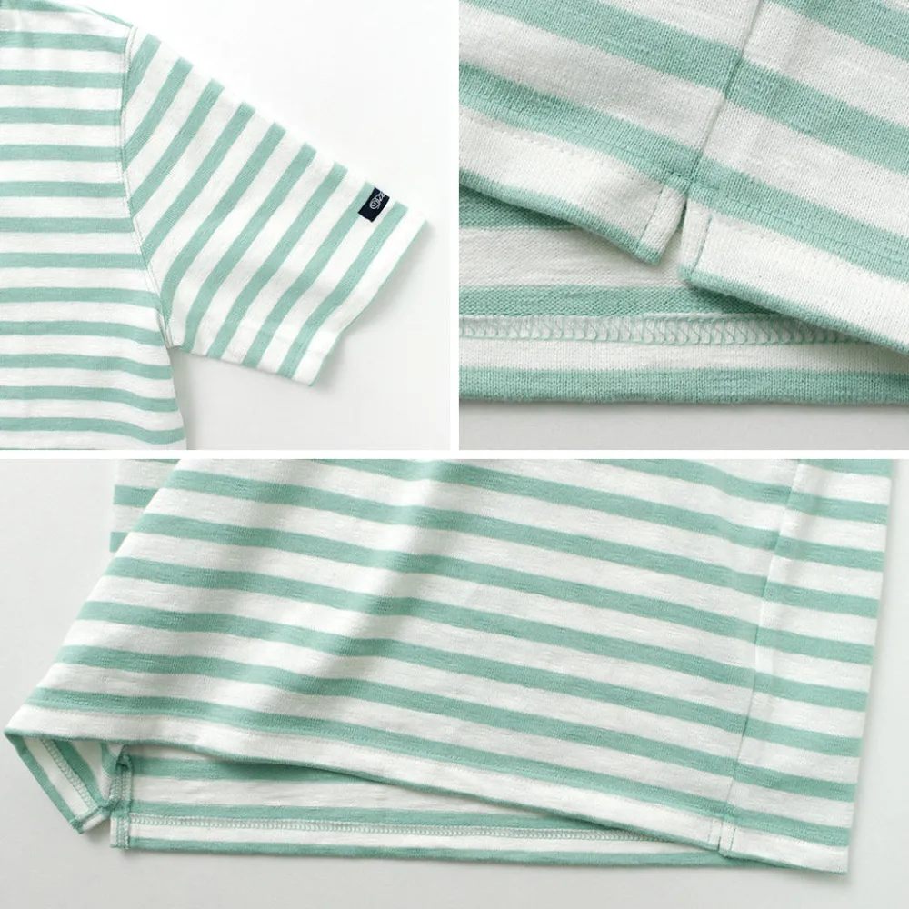 TIEASY T-Shirts^/ HDCS Boatneck Short Sleeve Striped Basque Shirt