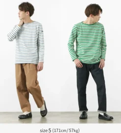 TIEASY T-Shirts^/ HDCS Boatneck Striped Basque Shirt