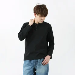 TIEASY T-Shirts^/ HDCS Henry neck long sleeve T-shirt