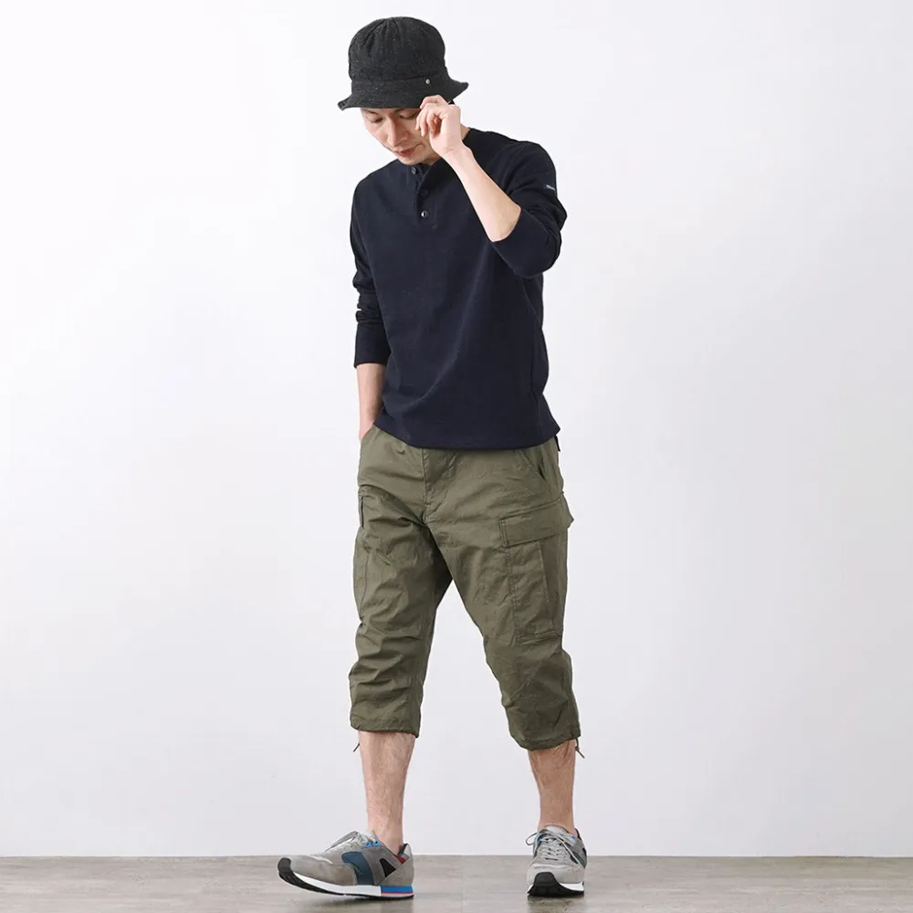 TIEASY T-Shirts^/ HDCS Henry neck long sleeve T-shirt