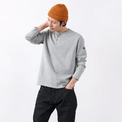 TIEASY T-Shirts^/ HDCS Henry neck long sleeve T-shirt