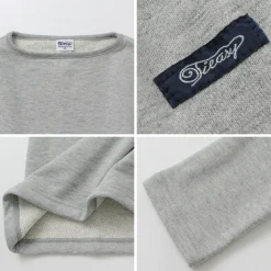 TIEASY Sweatshirts^/ HDCS Sweatshirt Boat Neck Basque Shirt
