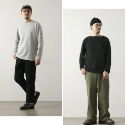 TIEASY Sweatshirts^/ HDCS Sweatshirt Boat Neck Basque Shirt
