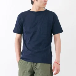 TIEASY T-Shirts^/ Summer Knit Pocket T-Shirt