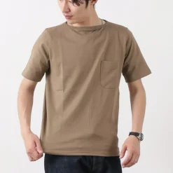 TIEASY T-Shirts^/ Summer Knit Pocket T-Shirt