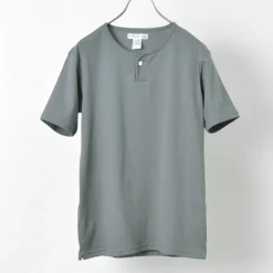 TIEASY T-Shirts^/ Summer Knits Henley Short Sleeve T-shirt