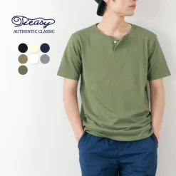 TIEASY T-Shirts^/ Summer Knits Henley Short Sleeve T-shirt