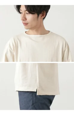 TIEASY T-Shirts^/ TE001SS HDCS Light Big Boat Neck T-Shirt