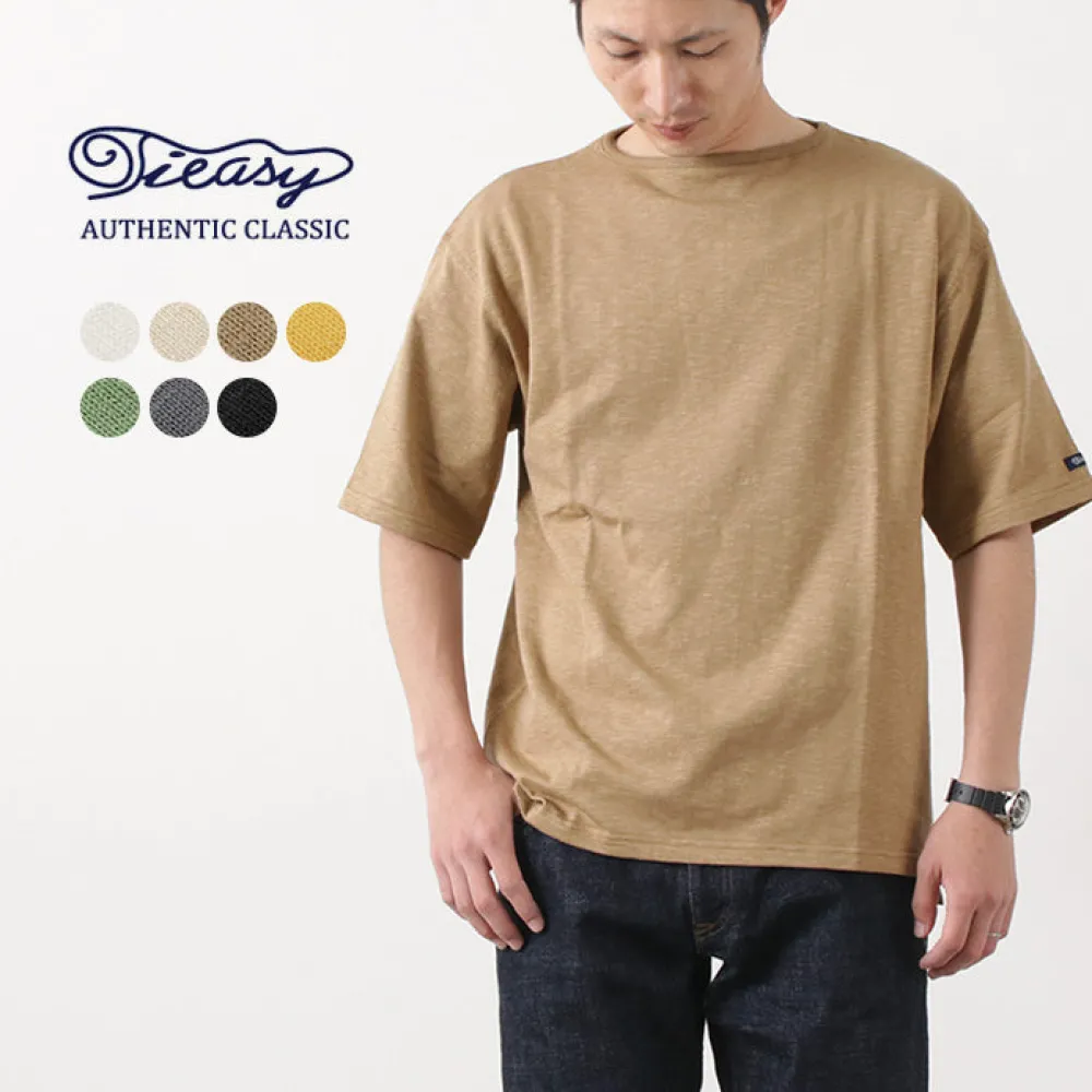 TIEASY T-Shirts^/ TE001SS HDCS Light Big Boat Neck T-Shirt