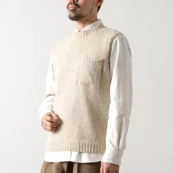 TOM SIMPSON Knits^/ Crew Neck Pocket Knit Vest