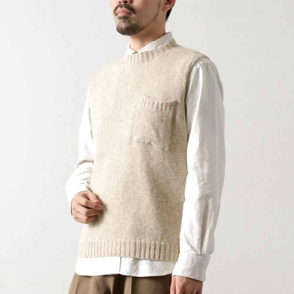 TOM SIMPSON Knits^/ Crew Neck Pocket Knit Vest