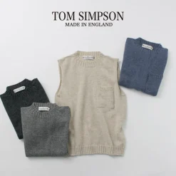 TOM SIMPSON Knits^/ Crew Neck Pocket Knit Vest