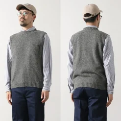 TOM SIMPSON Knits^/ Crew Neck Pocket Knit Vest
