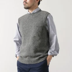 TOM SIMPSON Knits^/ Crew Neck Pocket Knit Vest