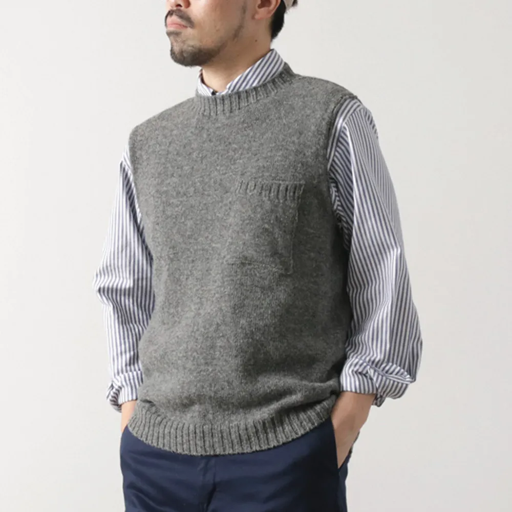 TOM SIMPSON Knits^/ Crew Neck Pocket Knit Vest
