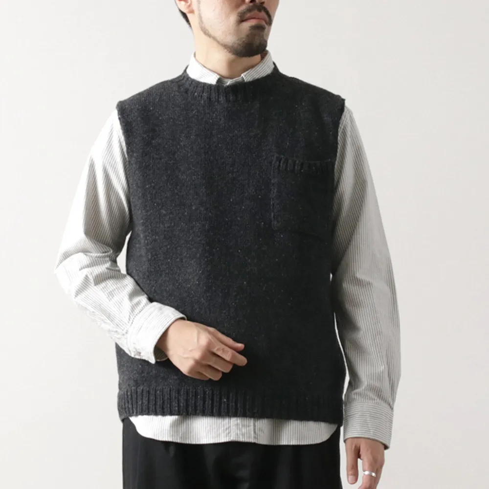 TOM SIMPSON Knits^/ Crew Neck Pocket Knit Vest