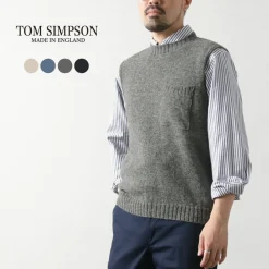 TOM SIMPSON Knits^/ Crew Neck Pocket Knit Vest