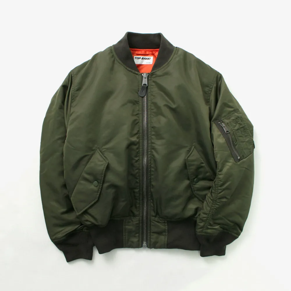 TOP KHAKI Jackets^/ MA-1 Nylon Flight Jacket