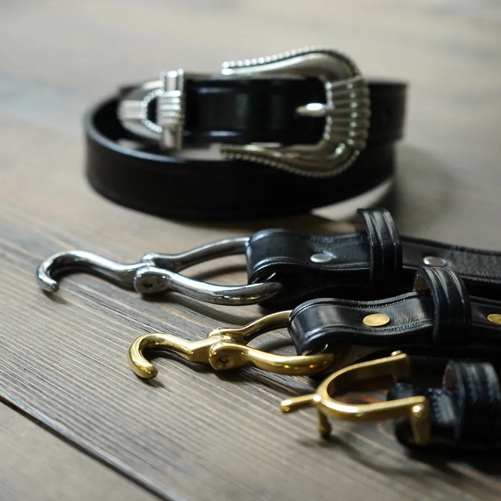 TORY LEATHER Belts^/ 1-inch Bridle Leather Mini Hoof Pick Belt