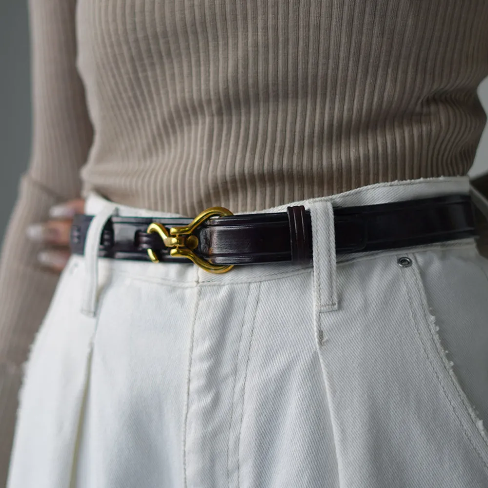 TORY LEATHER Belts^/ 1-inch Bridle Leather Mini Hoof Pick Belt