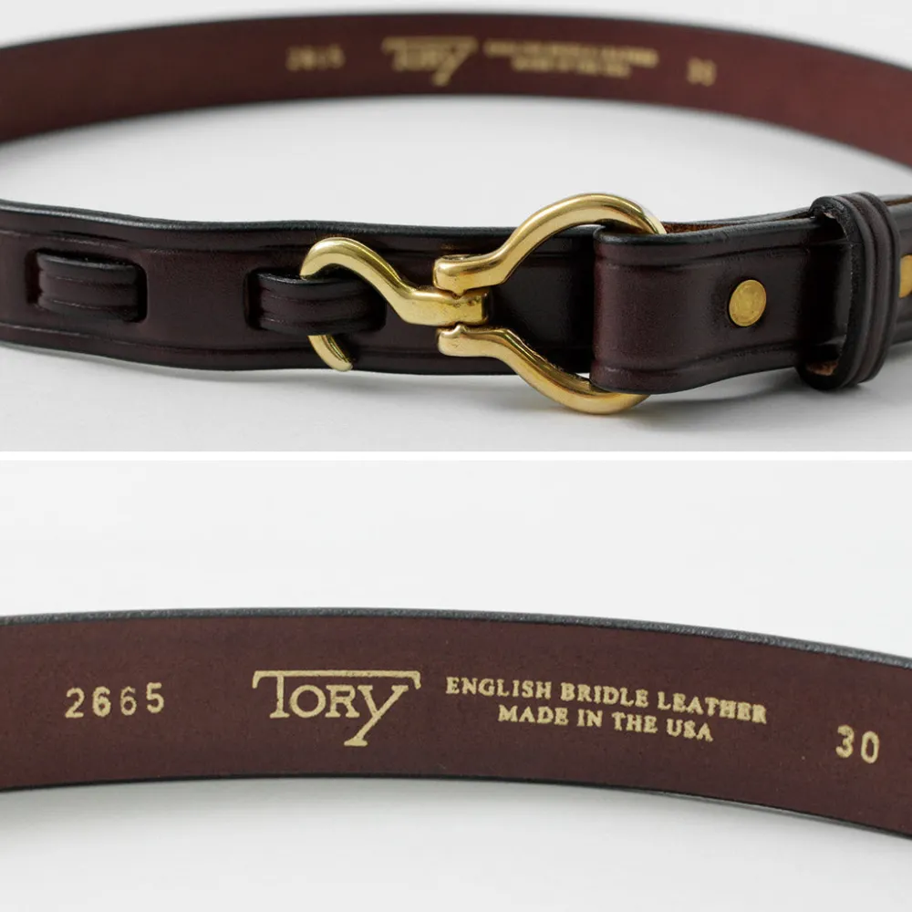 TORY LEATHER Belts^/ 1-inch Bridle Leather Mini Hoof Pick Belt