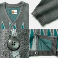 TOWN CRAFT Cardigans^/ Vintage Pattern Shaggy Cardigan