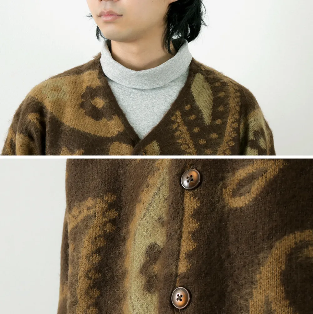 TOWN CRAFT Cardigans^/ Vintage Pattern Shaggy Cardigan