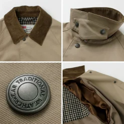 TRADITIONAL WEATHERWEAR Coats^/ High Density Fabric Corduroy Collar Coat