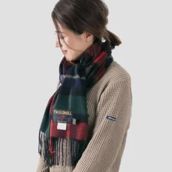 TWEED MILL Scarfs^/ Lambs Wool Plaid Scarf