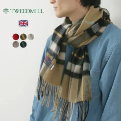 TWEED MILL Scarfs^/ Lambs Wool Plaid Scarf
