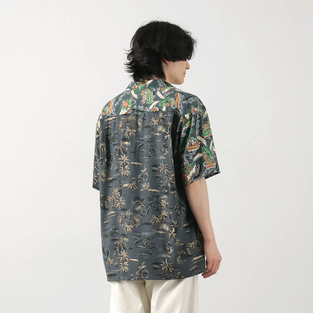 TWO PALMS Shirts^/ Hawaiian Shirt Crazy Golden Vintage x Friendly Isle gray