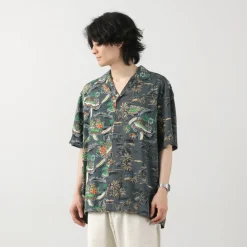 TWO PALMS Shirts^/ Hawaiian Shirt Crazy Golden Vintage x Friendly Isle gray