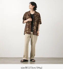 TWO PALMS Shirts^/ Hawaiian shirt Golden Vintage brown