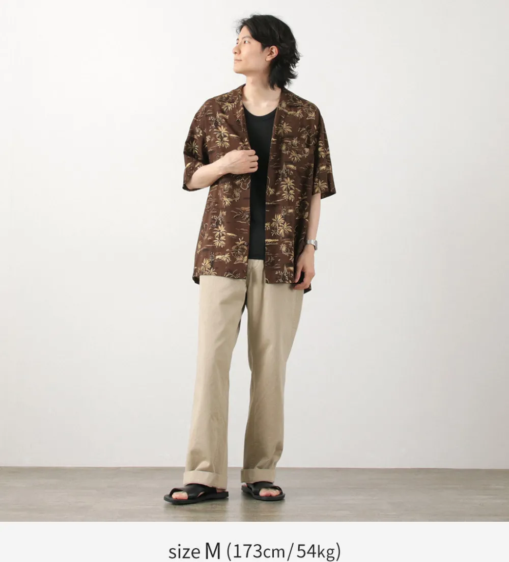 TWO PALMS Shirts^/ Hawaiian shirt Golden Vintage brown