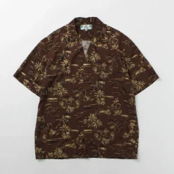 TWO PALMS Shirts^/ Hawaiian shirt Golden Vintage brown