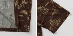 TWO PALMS Shirts^/ Hawaiian shirt Golden Vintage brown