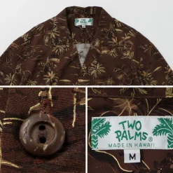 TWO PALMS Shirts^/ Hawaiian shirt Golden Vintage brown