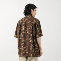 TWO PALMS Shirts^/ Hawaiian shirt Golden Vintage brown