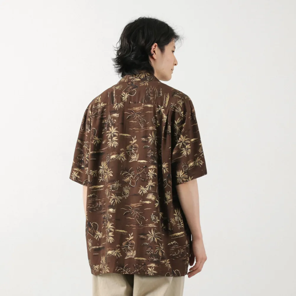 TWO PALMS Shirts^/ Hawaiian shirt Golden Vintage brown