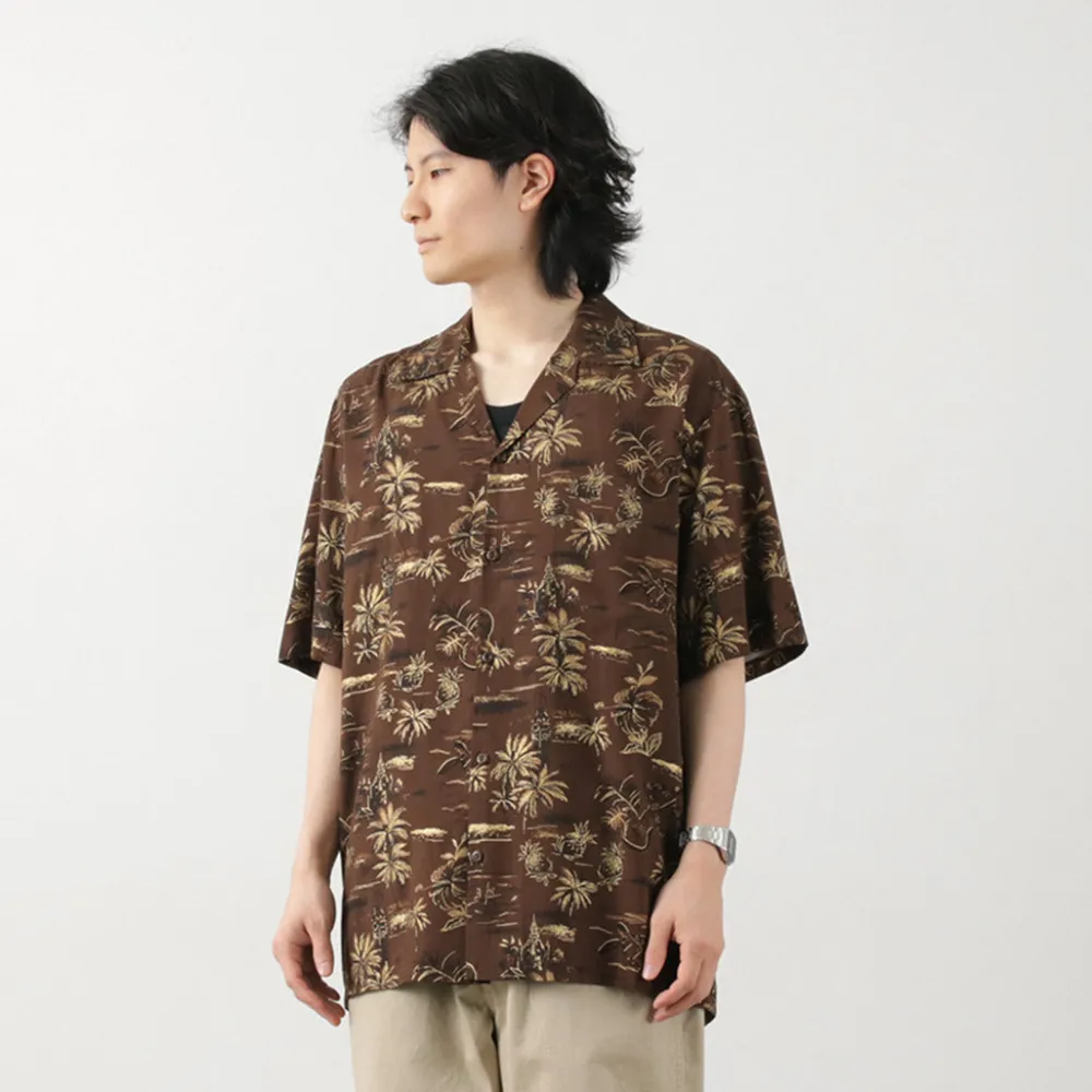 TWO PALMS Shirts^/ Hawaiian shirt Golden Vintage brown