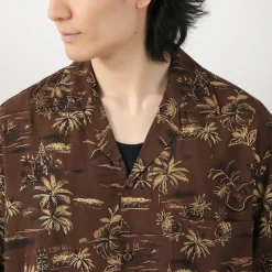 TWO PALMS Shirts^/ Hawaiian shirt Golden Vintage brown