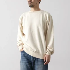 UNDYED Sweatshirts^/ Lined Crew Neck Sweatshirt Colored Organic Cotton