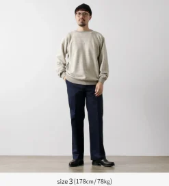 UNDYED Sweatshirts^/ Lined Crew Neck Sweatshirt Colored Organic Cotton