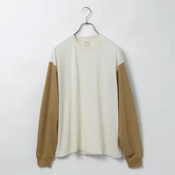 UNDYED T-Shirts^/ Long Sleeve Combi T-Shirt Colored Organic Cotton