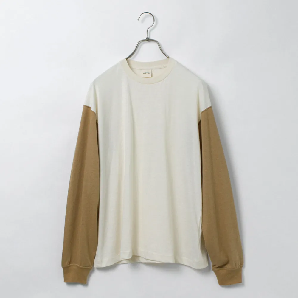 UNDYED T-Shirts^/ Long Sleeve Combi T-Shirt Colored Organic Cotton
